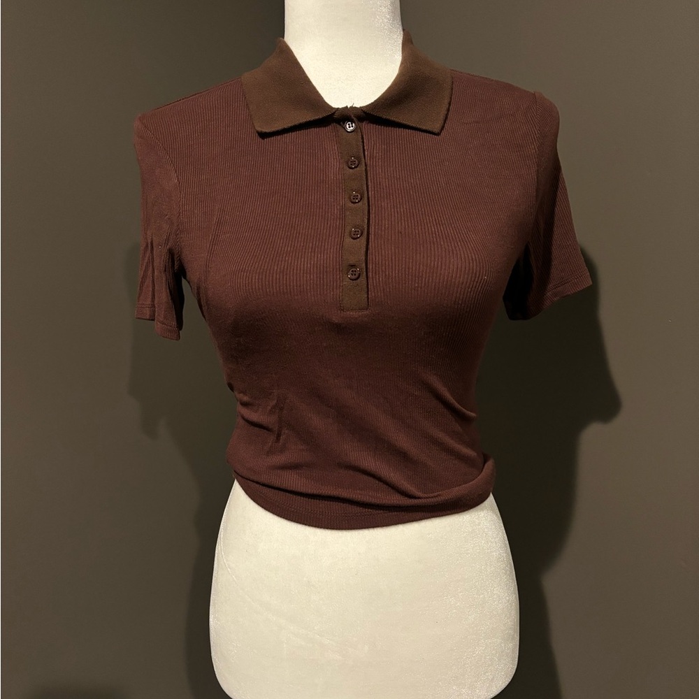 Brown Cropped Tee